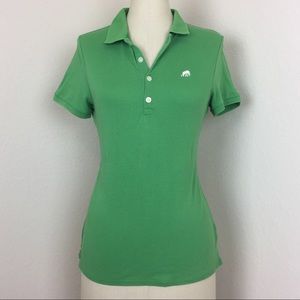 Banana Republic green fitted polo top women’s size small